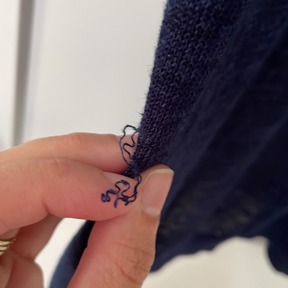 Halogen Side Slit Cardigan - Blue - Picture 10 of 16